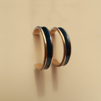 Black Hoop Earrings
